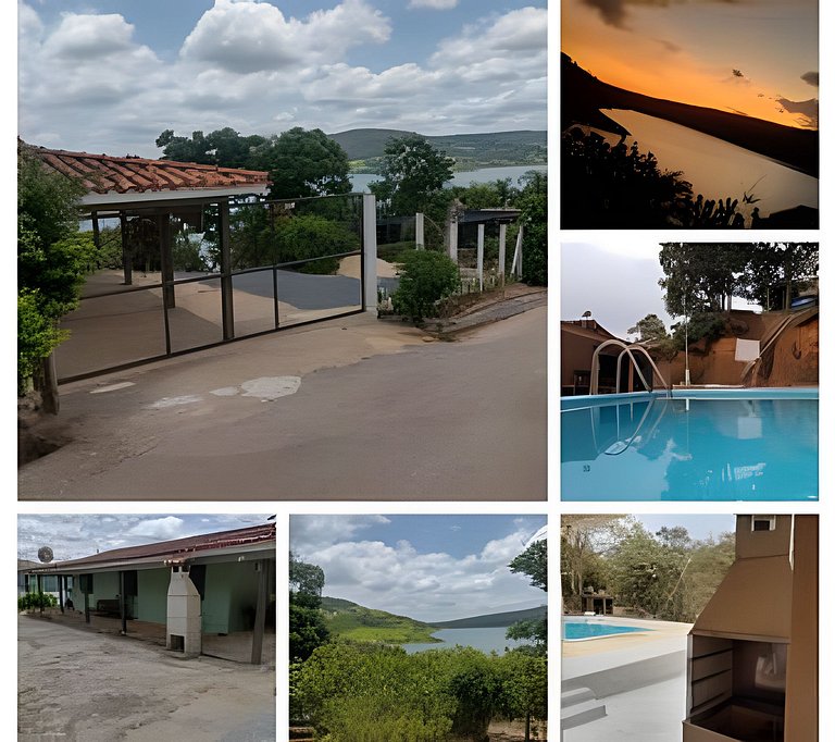 Vista do lago, 4 quartos, Piscina, Churrasqueira