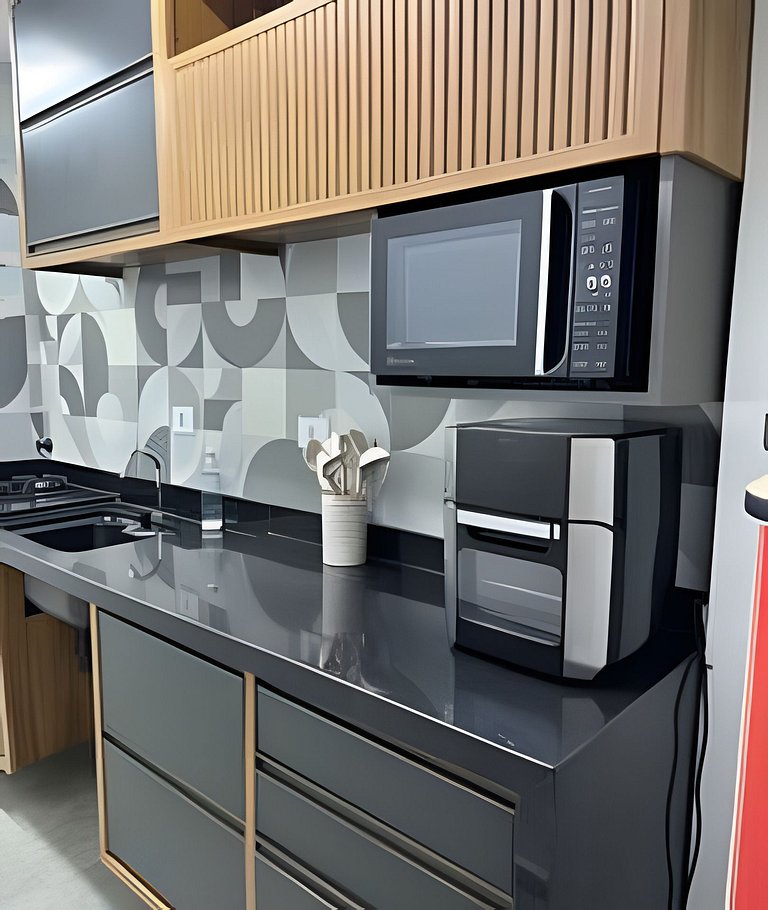 Pé na areia , vista mar , Wi-Fi e varanda !