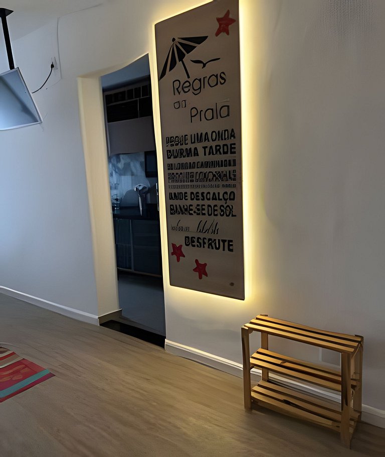 Pé na areia , vista mar , Wi-Fi e varanda !