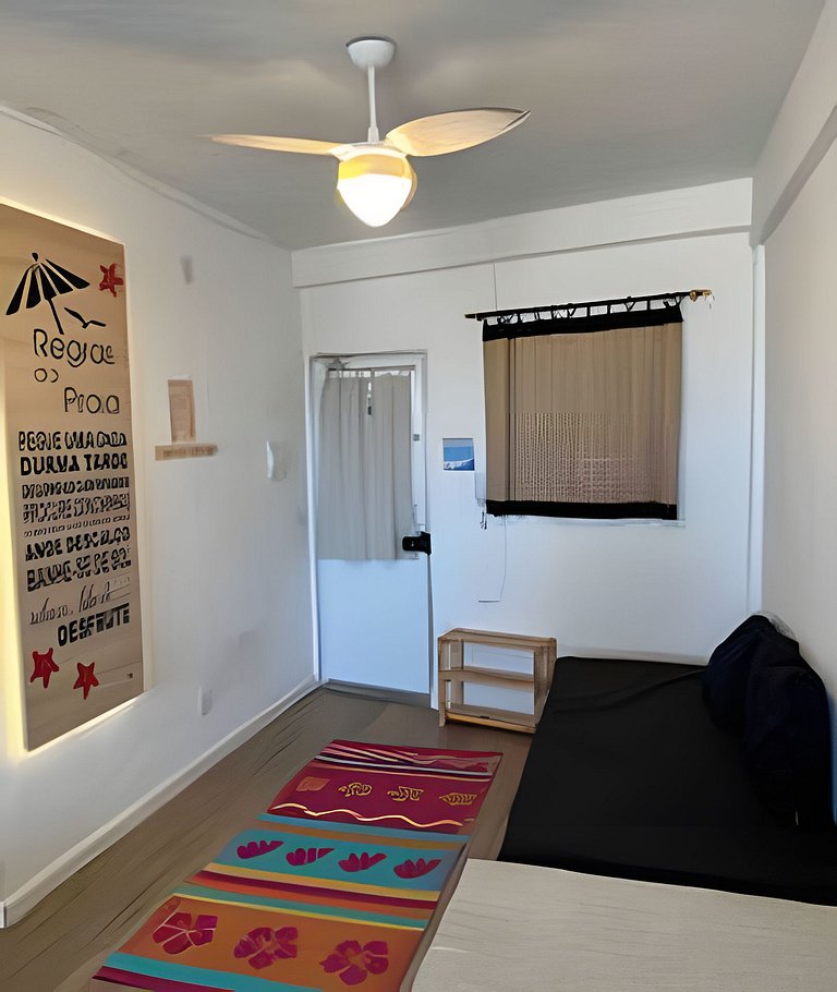 Pé na areia , vista mar , Wi-Fi e varanda !