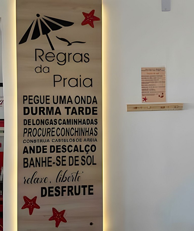 Pé na areia , vista mar , Wi-Fi e varanda !