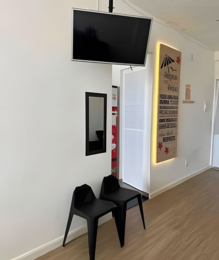 Pé na areia , vista mar , Wi-Fi e varanda !