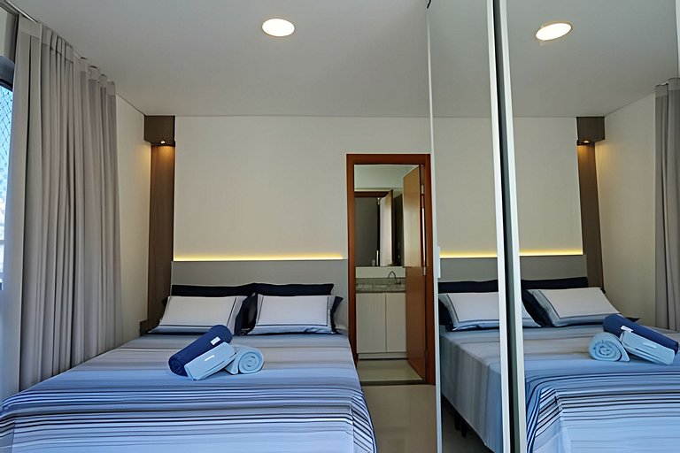 Cobertura 2quartos, wifi 1gb, ar-condicionado, 3wc