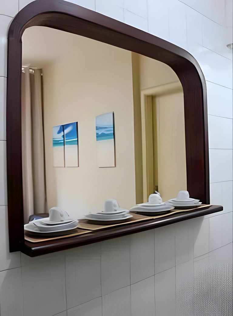 Vista Cristo a 300 metros da Praia de Copacabana.