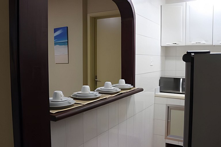 Vista Cristo a 300 metros da Praia de Copacabana.