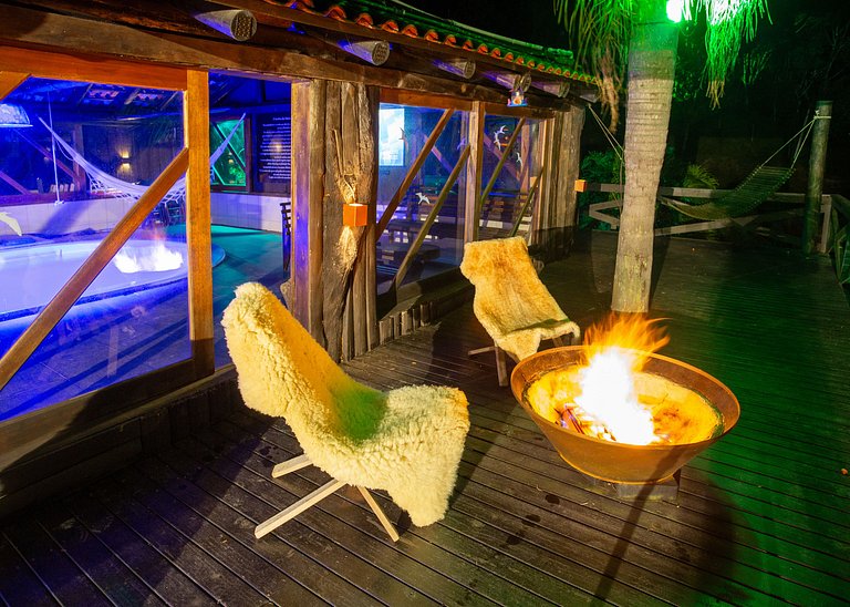 Piscina aquecida 32g casa 3 quartos hidro