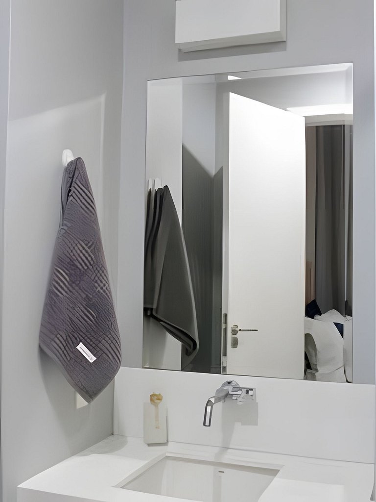 View of Christ and sea 300m from Copacabana beach