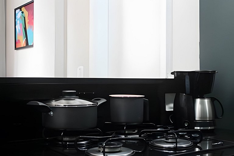 View of Christ and sea 300m from Copacabana beach