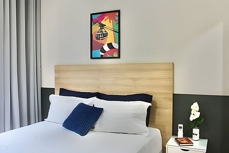 Vista Cristo e Mar 300 metros da Praia Copacabana